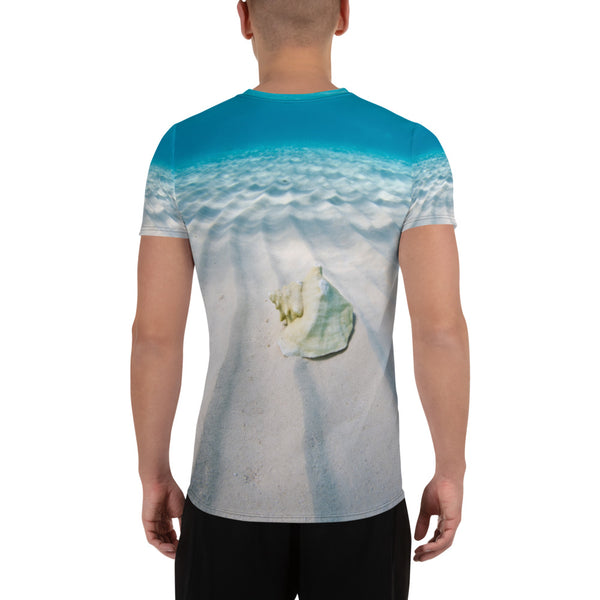 Bahamas Conch All-Over Print Men's Athletic T-shirt