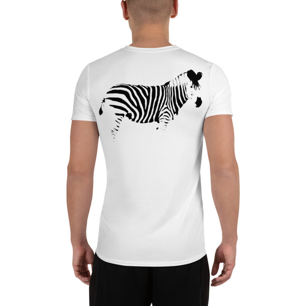 Zebra Africa All-Over Print Men's Athletic T-shirt