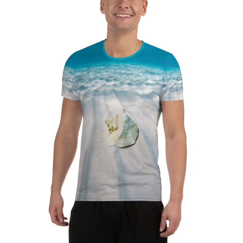 Bahamas Conch All-Over Print Men's Athletic T-shirt