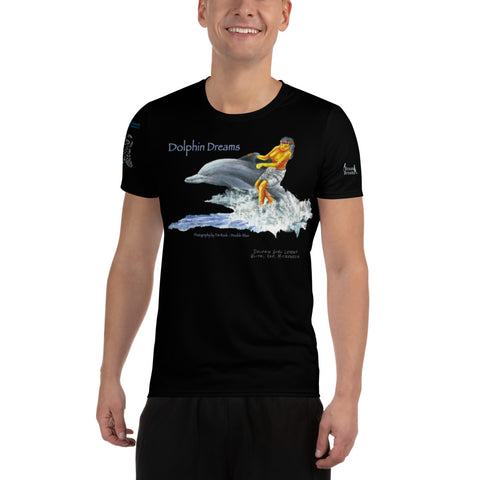Dolphin Girl Ulithi Legend All-Over Print Men's Athletic T-shirt