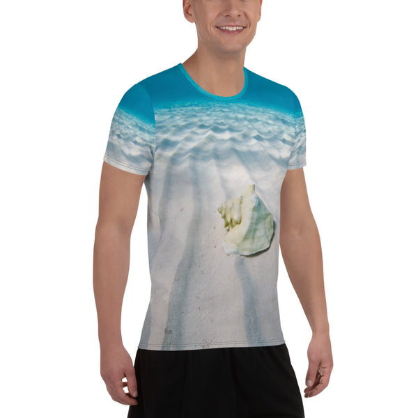 Bahamas Conch All-Over Print Men's Athletic T-shirt