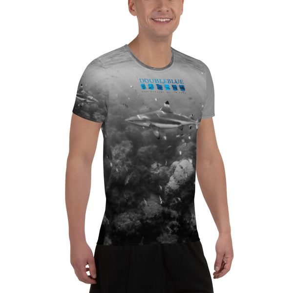 Doubleblue Logo Blacktip All-Over Print Men's Athletic T-shirt