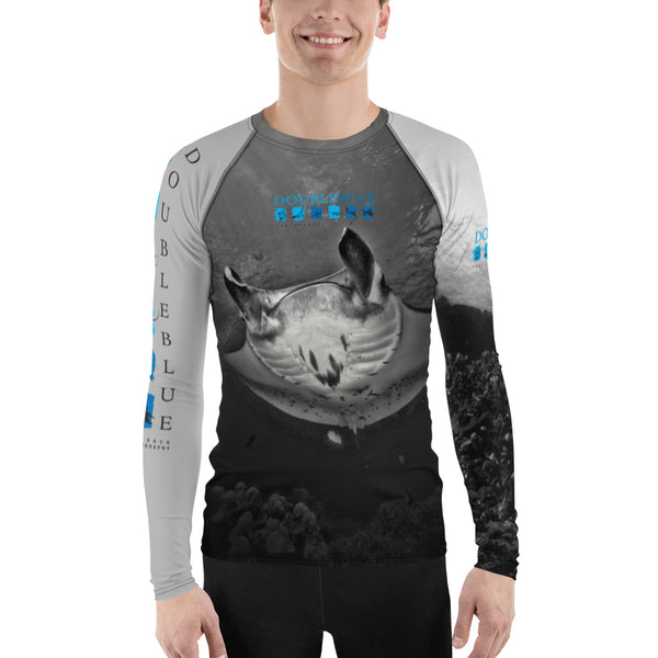 Manta Rays in Yap Doubleblue Men's Rash Guard