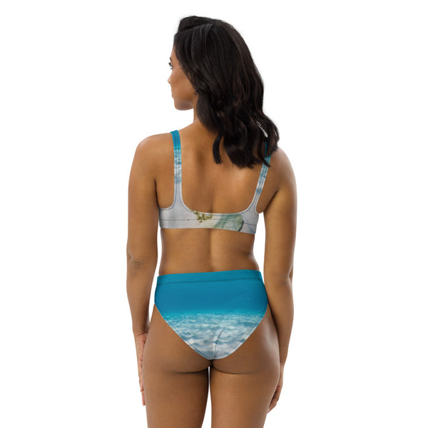 Bahamas Blue Recycled high-waisted bikini