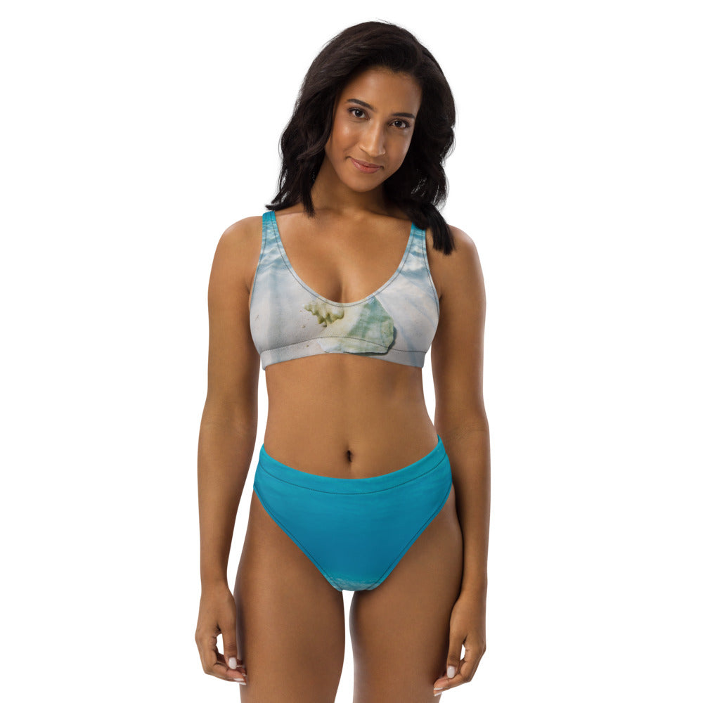 Bahamas Blue Recycled high-waisted bikini