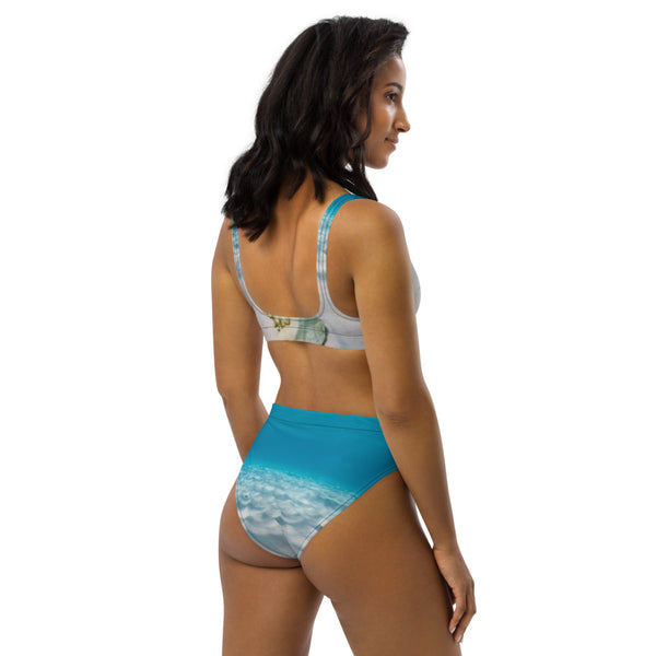 Bahamas Blue Recycled high-waisted bikini