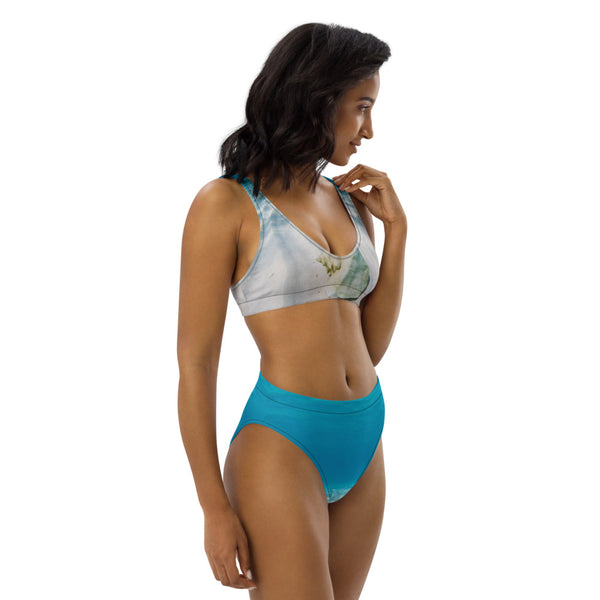 Bahamas Blue Recycled high-waisted bikini