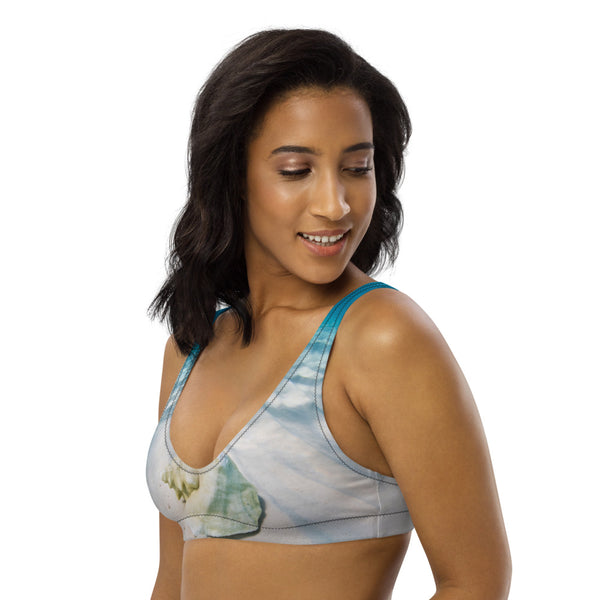Bahamas Blue Recyled padded bikini top