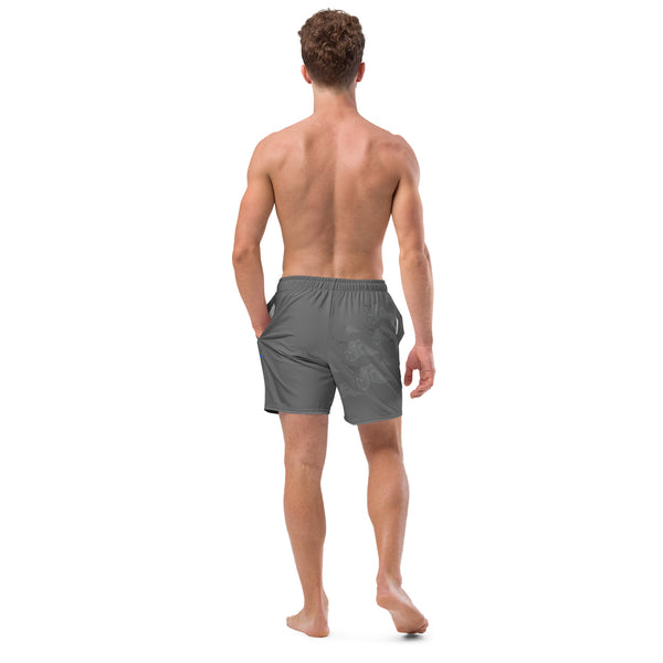Manta Polynesian Double Blue Images Men's swim trunks