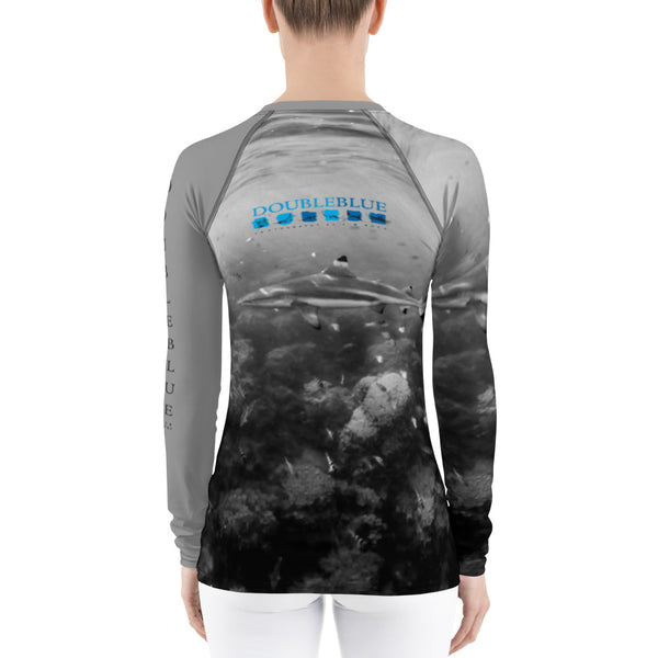 Doubleblue Logo Blacktip Women's Rash Guard