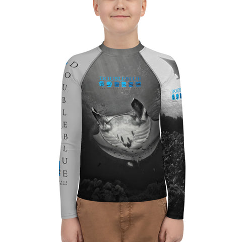 Manta Rays in Yap Youth Rash Guard