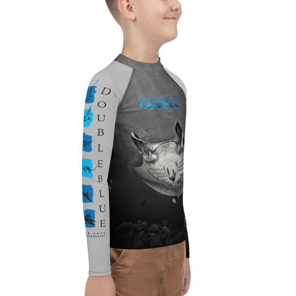 Manta Rays in Yap Youth Rash Guard