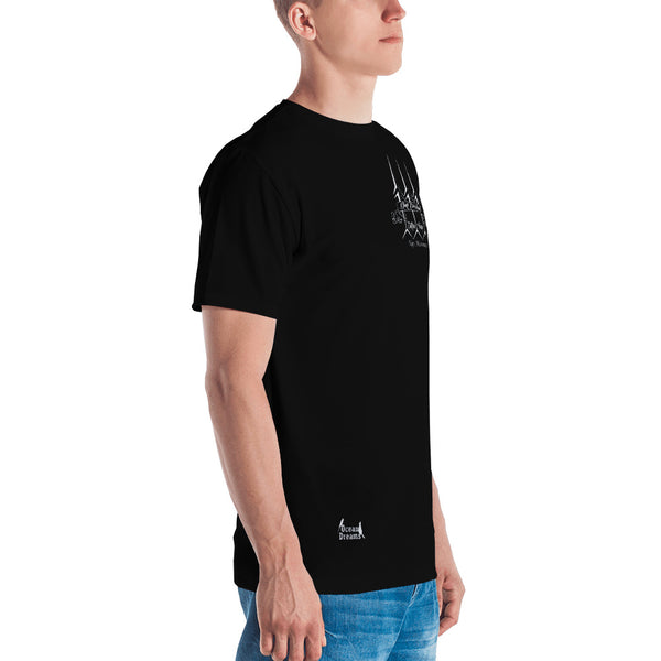 Yap Tribal Manta Tattoo Design Men's T-shirt by Leo Pugram