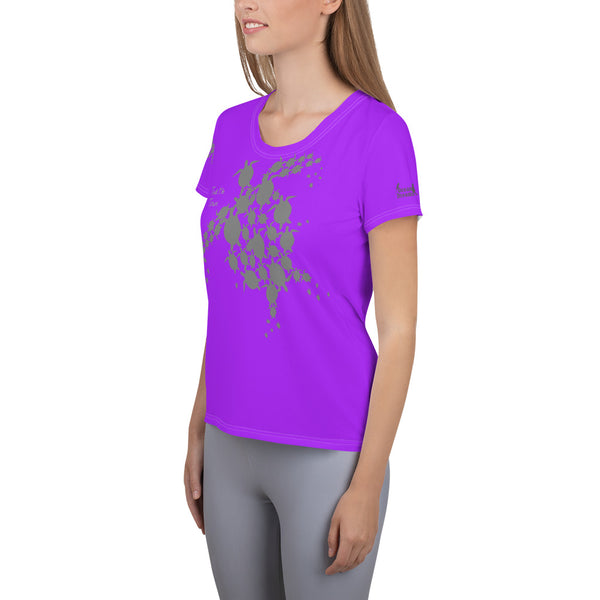 Turtle Town Design MaxDri All-Over Print Women's Athletic T-shirt