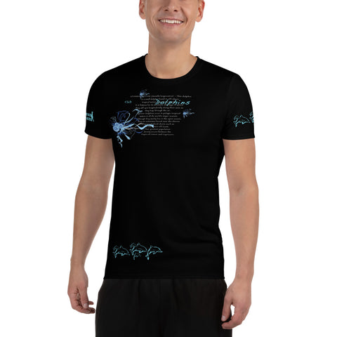 Spinner Dolphins Celebration All-Over Print Men's Athletic T-shirt