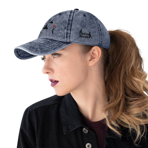 Eagle Ray City design Vintage Cotton Twill Cap
