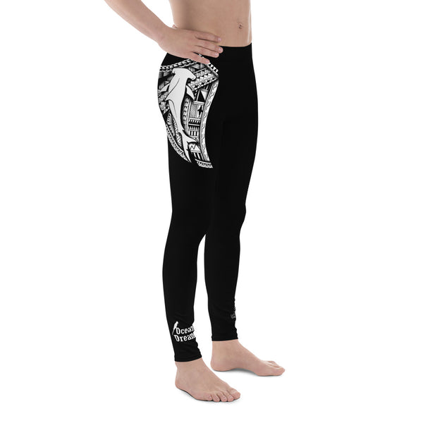 Men's Tribal Hammerhead Leggings Design by Leo Pugram