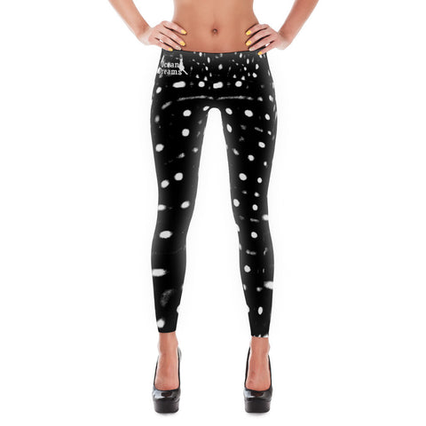 Whale Shark Black/White Pattern Leggings