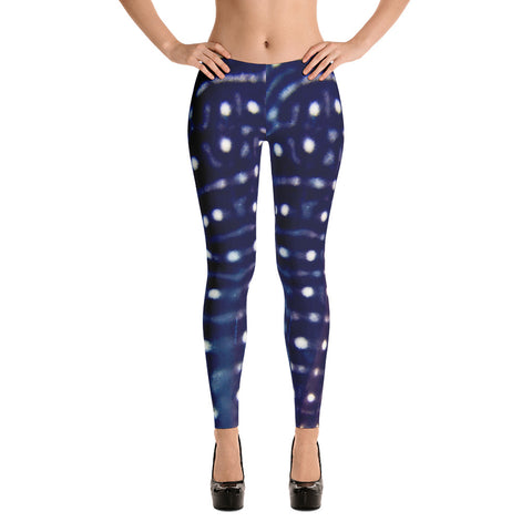 Guam Whale Shark Blue Leggings