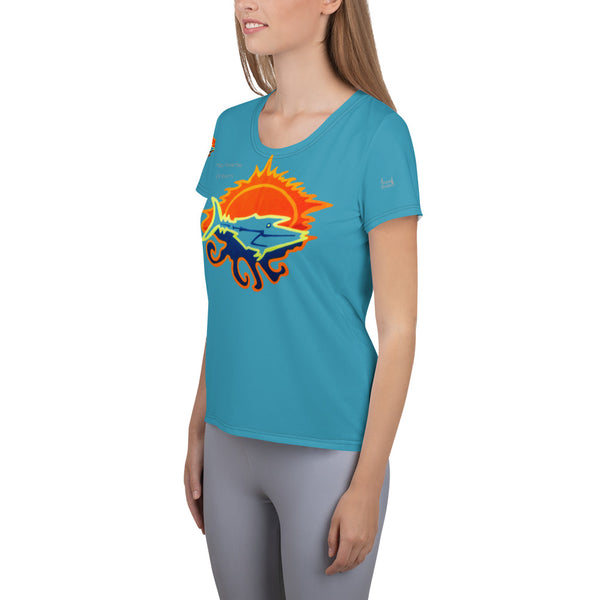 Micronesian Dream All-Over Print Women's Athletic T-shirt