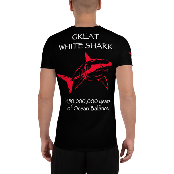 Human Race - Great White Shark survival design All-Over Print Men's Athletic T-shirt