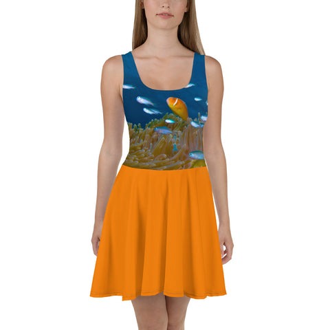 One-stripe clownfish Skater Dress