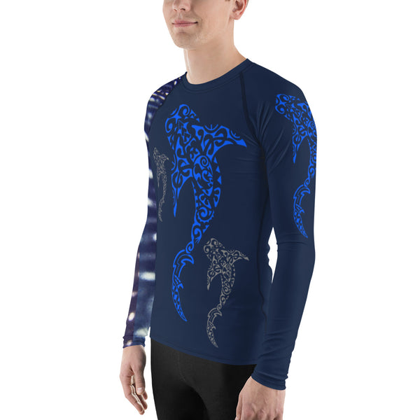Polynesian Whale Shark Men's Rash Guard