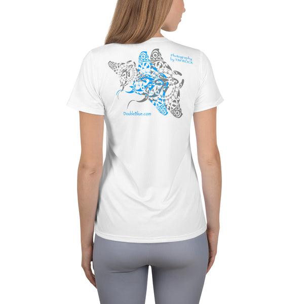 Double Blue Tattoo design All-Over Print Women's Athletic T-shirt