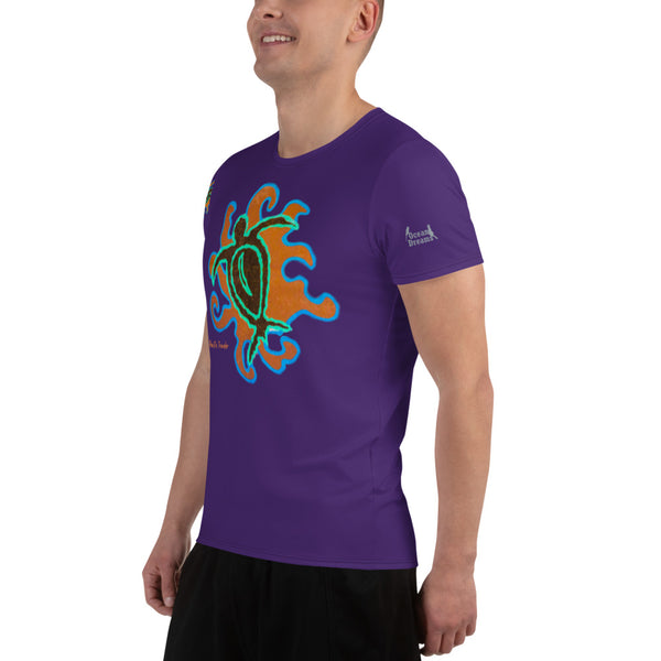 Pacific Traveler All-Over Print Men's Athletic T-shirt