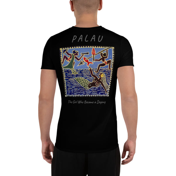 Palau Legends - The Girl Who Became a Dugong - All-Over Print Men's Athletic T-shirt