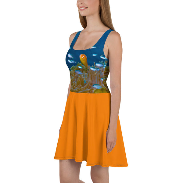 One-stripe clownfish Skater Dress