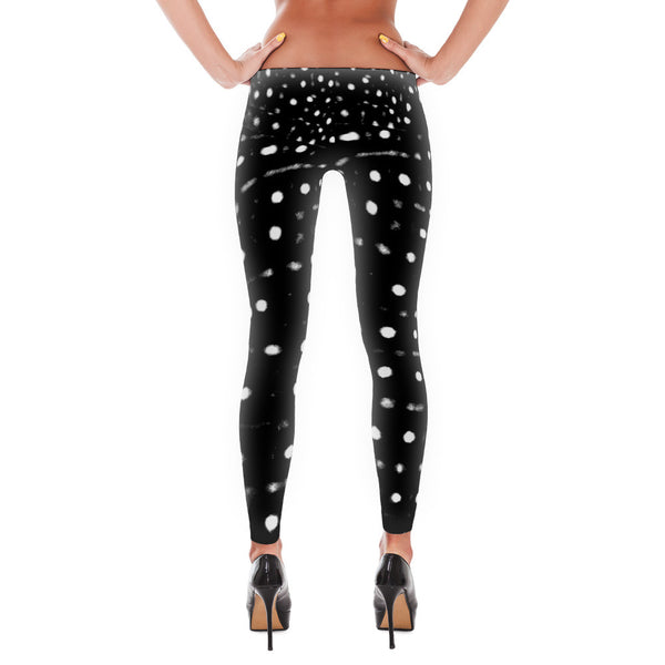 Whale Shark Black/White Pattern Leggings