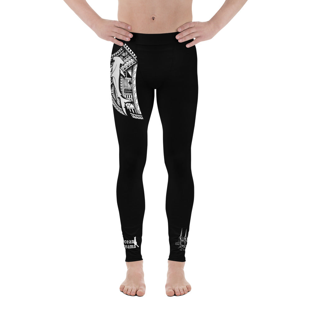 Men's Tribal Hammerhead Leggings Design by Leo Pugram