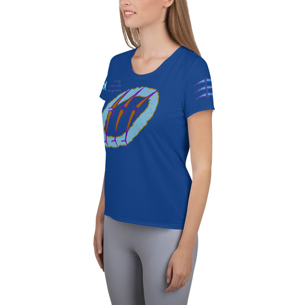 Micronesia Navigator Dolphins All-Over Print Women's Athletic T-shirt