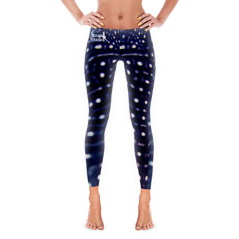 Whale Shark Blue Leggings