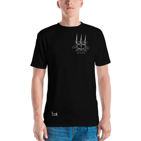 Yap Tribal Manta Tattoo Design Men's T-shirt by Leo Pugram