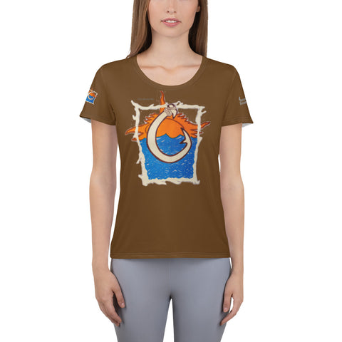 Oceania All-Over Print Women's Athletic T-shirt