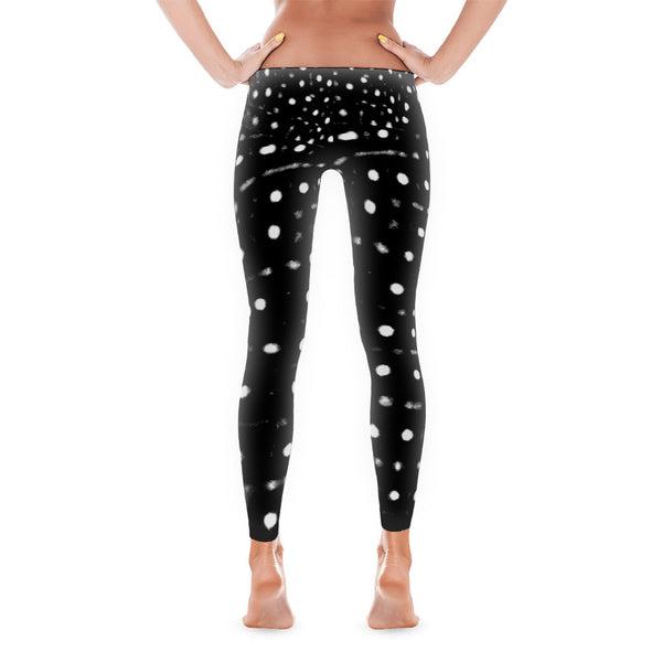 Whale Shark Black/White Pattern Leggings
