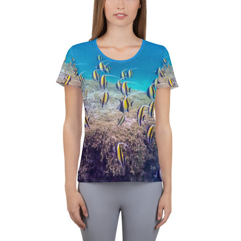 Moorish Idols All-Over Print Women's Athletic T-shirt