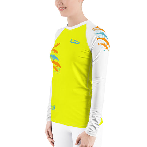 Dolphin Play Women's Rash Guard