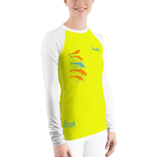 Dolphin Play Women's Rash Guard