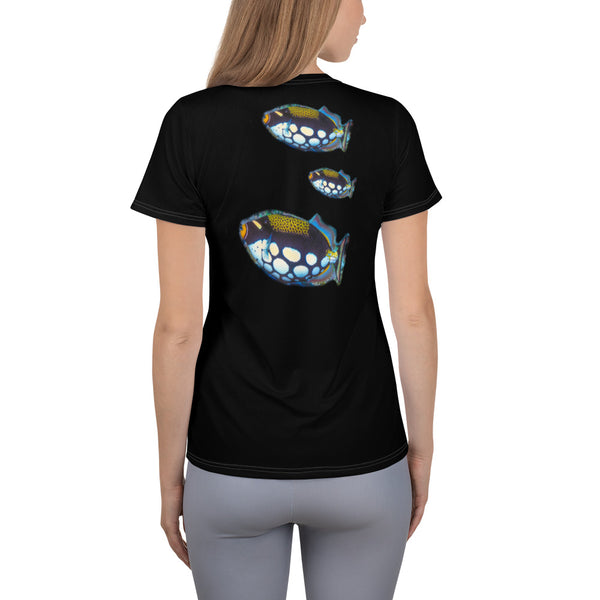 Clowning Around Clown Triggerfish All-Over Print Women's Athletic T-shirt