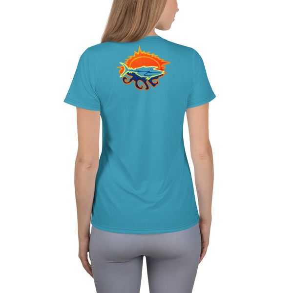 Micronesian Dream All-Over Print Women's Athletic T-shirt