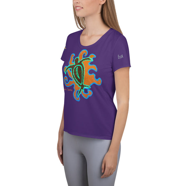 Pacific Traveler design All-Over Print Women's Athletic T-shirt