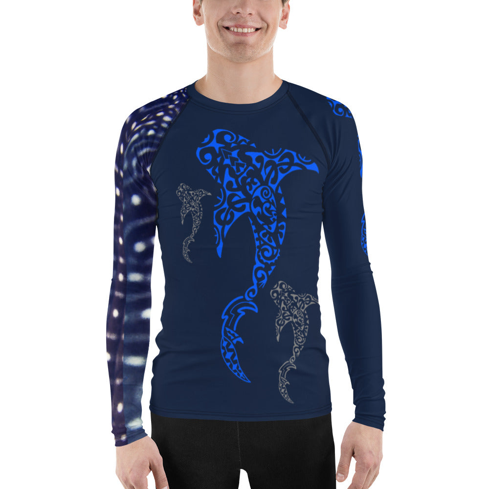 Polynesian Whale Shark Men's Rash Guard
