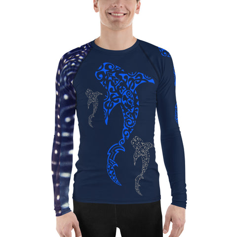 Polynesian Whale Shark Men's Rash Guard