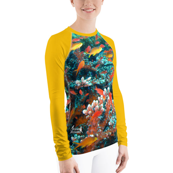 Butterscotch Anthias Women's Rash Guard