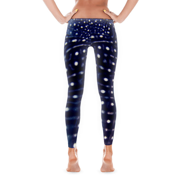 Whale Shark Blue Leggings