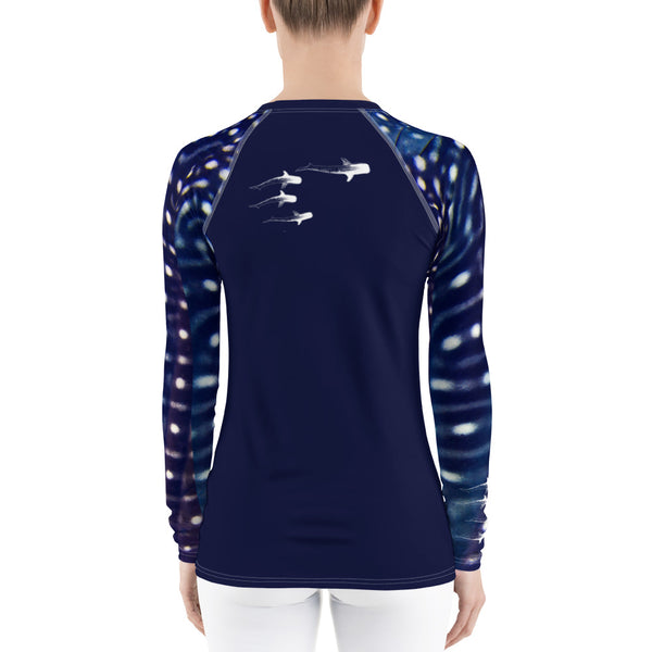Whale Sharking Women's Rash Guard