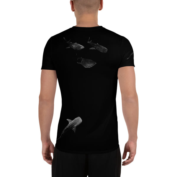 Ninja Whale Sharks All-Over Print Men's Athletic T-shirt
